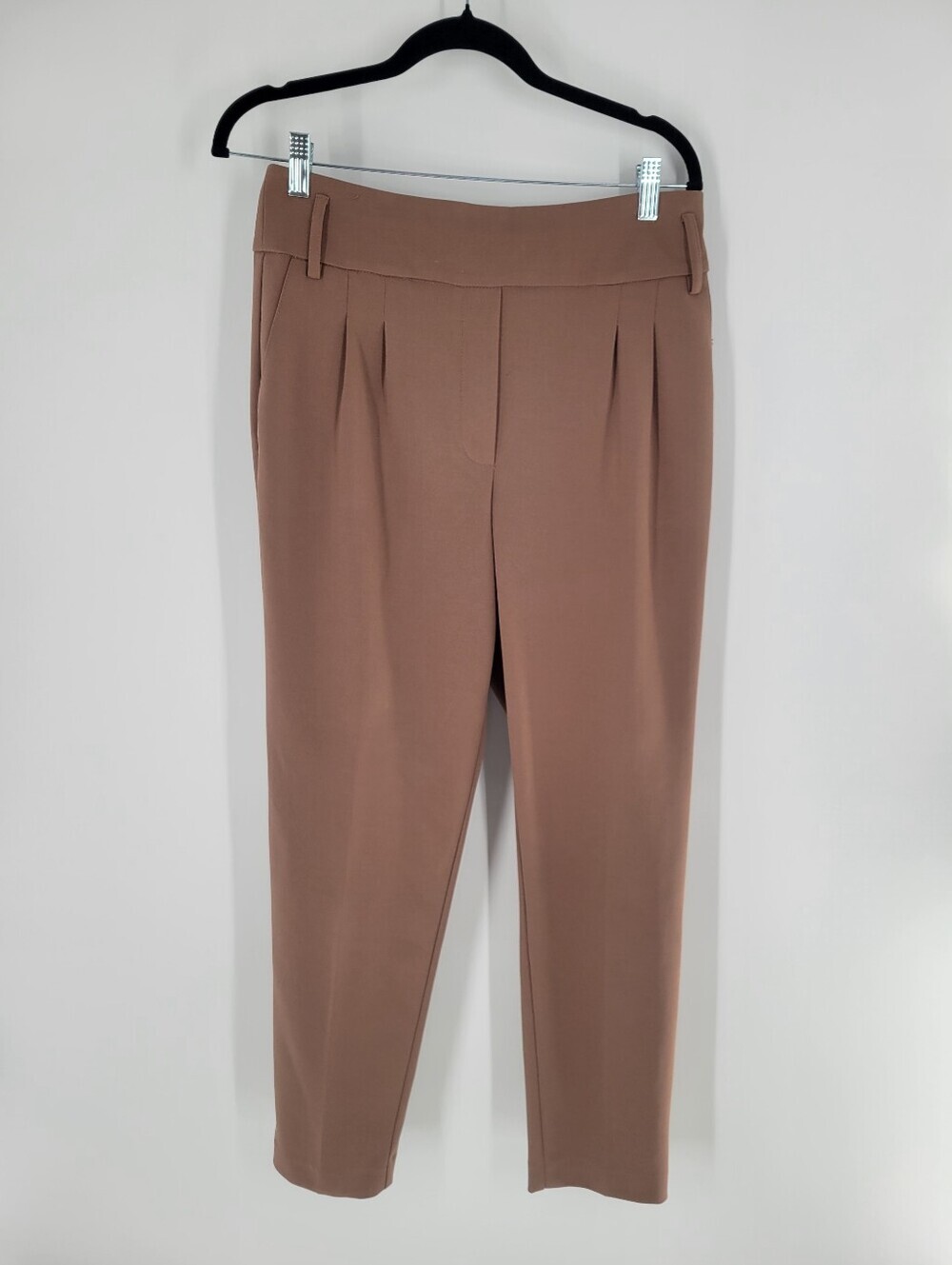 Jules & Leopold Slim Leg Pleated Pull On Pants - Dusty Taupe Size M